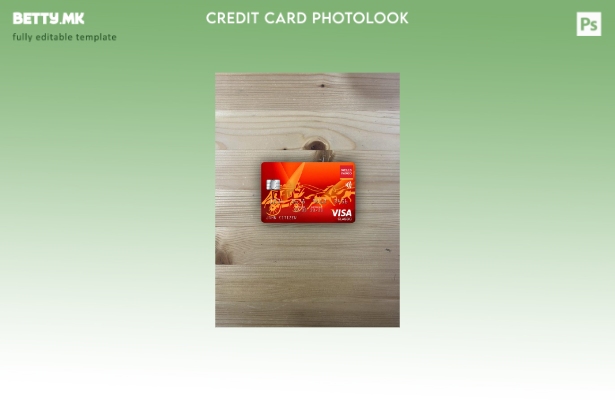 модерен стил USA Wells Fargo банка виза класичен шаблон за фотографски изглед на